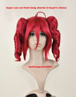 VOCALOID KASANE TETO RED COSTUME COSPLAY PARTY HAIR WIG  