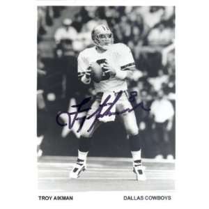 Troy Aikman Autographed 3x5 Postcard