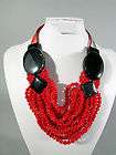 Huge, Coral, Necklace, Bibb, Collar, Designe