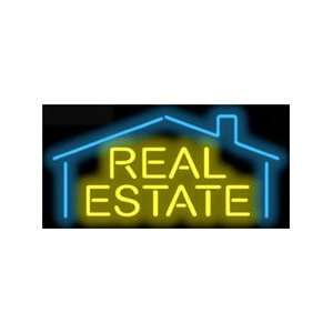  Real Estate with House Neon Sign: Patio, Lawn & Garden