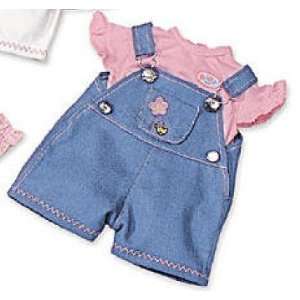  Zapf 15 Inch Baby Born Denium Overalls with Top Fits Bitty 