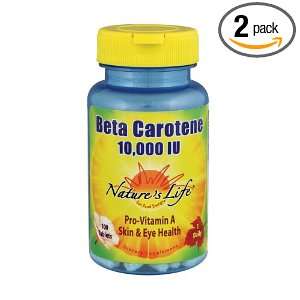  Natures Life Beta Carotene 10,000 IU Tablets, 100 Count 