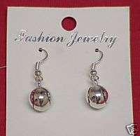 Silver Plated Tennis Ball Earrings   New  