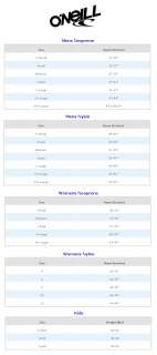 Top of Page Oneill Life Jacket Size Chart