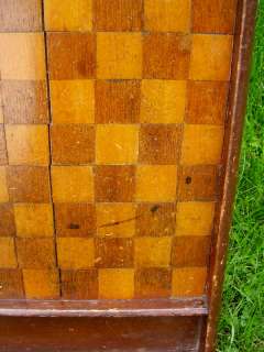   Checkerboard PRIMITIVE Original Folk Art WOODEN Game Board NO RESERVE