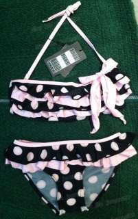 s44 Paded Halter Bikini Swimwear Swimsuit US 2 4 6 8 10 12 14 Polka 
