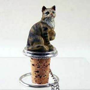 Tabby Cat Bottle Stopper (Brown)