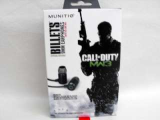 Munitio Call of Duty MW3 Billets 9mm Earphones w/Mic for Media Devices 