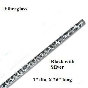  Fiberglass Escrima Kali Stick   Black with Silver Color 