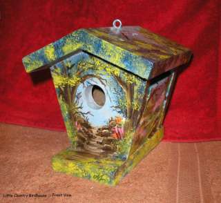 Hand Painted Crafted Birdhouse Country Wood Gift 12  
