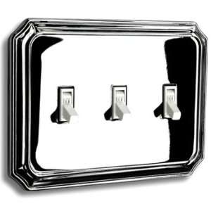  3 Toggle Switch Plates Chromed: Home Improvement