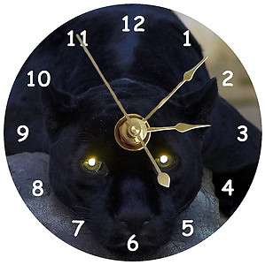 NEW Black Panther Gleaming Eyes CD Clock  