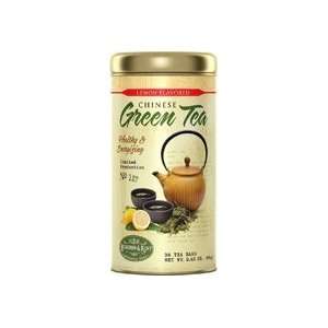 Chinese Green Tea Lemon Flavor 4 Tins 36 Tea Bags Per Tin:  