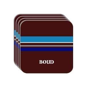 Personal Name Gift   BOUD Set of 4 Mini Mousepad Coasters (blue 