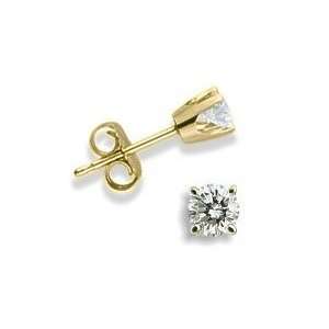  Baby 0.06 TCW Yellow Gold Diamond Stud Earrings: Jewelry