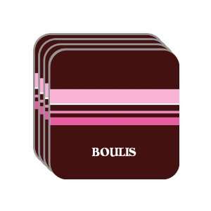 Personal Name Gift   BOULIS Set of 4 Mini Mousepad Coasters (pink 