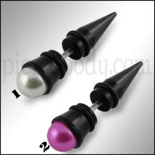 10pcs. Blackline UV Pearl Fake Ear Plug  