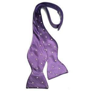   Purple 100% silk Bow Ties/Pocket Squares DD BOW7 PURPLE 0200 Jewelry