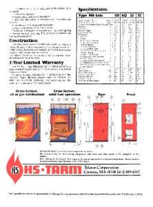 TARM MB 55 Wood/Coal Boiler 144/220 BTU  
