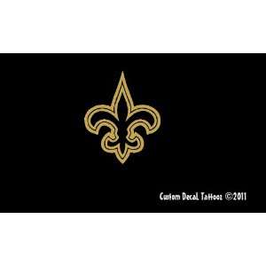 New Orleans Saints Emblem Car Window Decal Sticker Metallic Gold 4