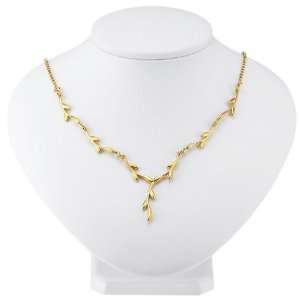   : 24K Gold Plated Sterling Small Branch Necklace   16 Inches: Jewelry