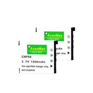  (2) NP 60 NP60 Rechargeable Li ion 1200mAh Battery For 