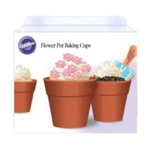  Wilton Silicone Baking Cups Flower Pot 4/Pkg Kitchen 