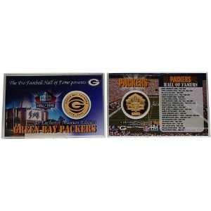  Pro Football Hall of Fame Green Bay Packers Coin Card 