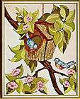Vintage Bucilla Bird House Crewel Embroidery Kit