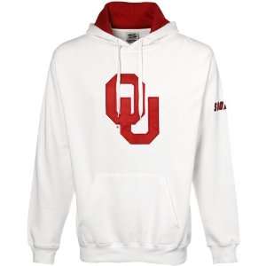  Oklahoma Sooners White Classic Twill Hoody Sweatshirt 