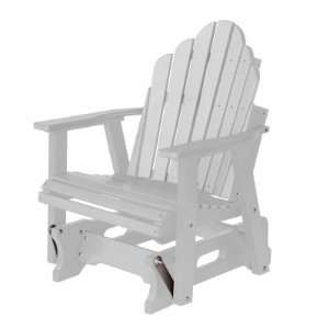  Cozi Back Adirondack Glider   White Patio, Lawn & Garden