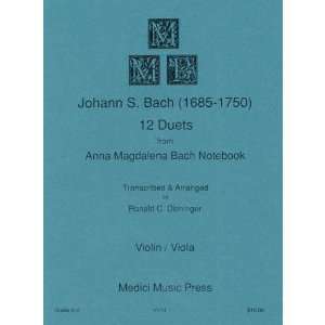  Bach, J.S. 12 Duets from Anna Magdalena Bach Notebook for 