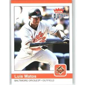  2004 Fleer Platinum #14 Luis Matos   Baltimore Orioles 