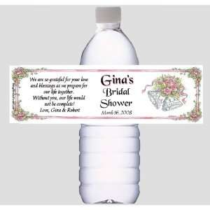 Bridal Shower Water Bottle Labels for Party Favors or decorations 