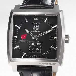   of Wisconsin TAG Heuer Watch   Mens Monaco Watch: Sports & Outdoors