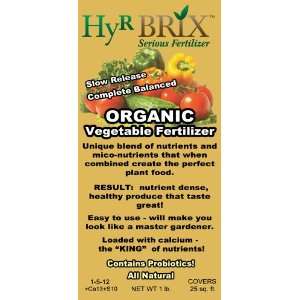 HyR Brix Organic Vegetable Fertilizer 1lb. Bag Patio 