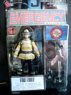 PLAN B TOYS 2003 SPECIAL EMERGENCY FORCES FIRE CHIEF RESAURUS MOC VERY 