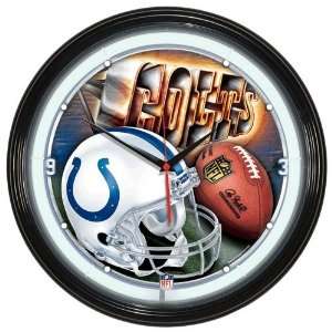  NFL Indianapolis Colts Neon Clock: Home & Kitchen