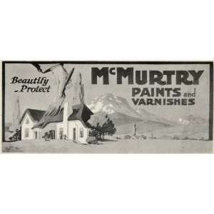  1926 Print Billboard Ad McMurtry House Paint Varnish 