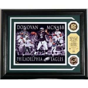 Donovan McNabb Dominance Photo Mint with 2 24KT Gold Coins  