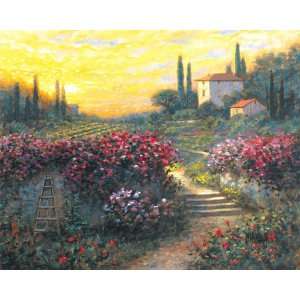  Joe McNaughton   Tuscan Garden, Size 24 x 20 Canvas 