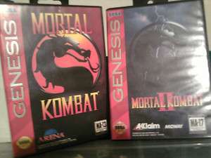 Sega Genesis Mortal Kombat 1 and 2 + boxes no manuals.  