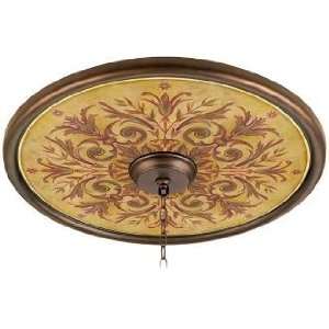  Tuscan Wine 24 Wide Bronze Finish Ceiling Medallion: Home 