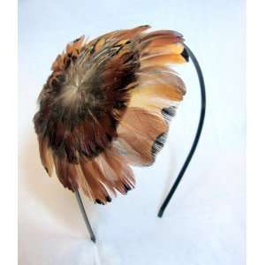  Round Pheasant Feather Headband 