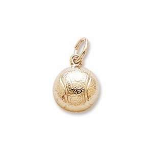 Tennis Ball Charm in Yellow Gold