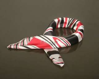   Silk Red Black Scarf Shawl Hair Head Band Bow Gift Wrap Deco  