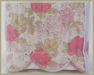   HILLS ~ Orleans Quilted Bedskirt Floral / TWIN SIZE BED SKIRT  