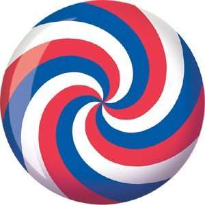  Brunswick Red/White/Blue Spiral Glow Viz A Ball: Sports 