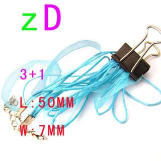 X3014 10PCS 18＂ribbon voile Chain Cord Necklace Clasp  