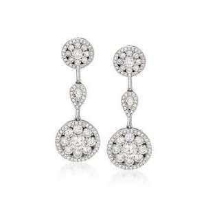  2.75 ct. t.w. Diamond Earrings In 18kt White Gold: Jewelry